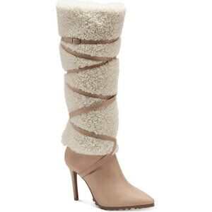 Thalia Sodi Faux Shearling Rikka Heeled Boots size 9M -G61